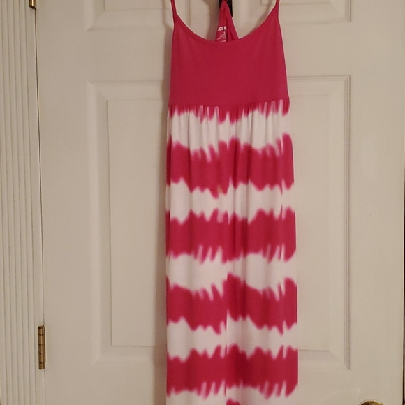 NWT Pink/White Tie Dye Maxi Dress - Picture 2 of 10
